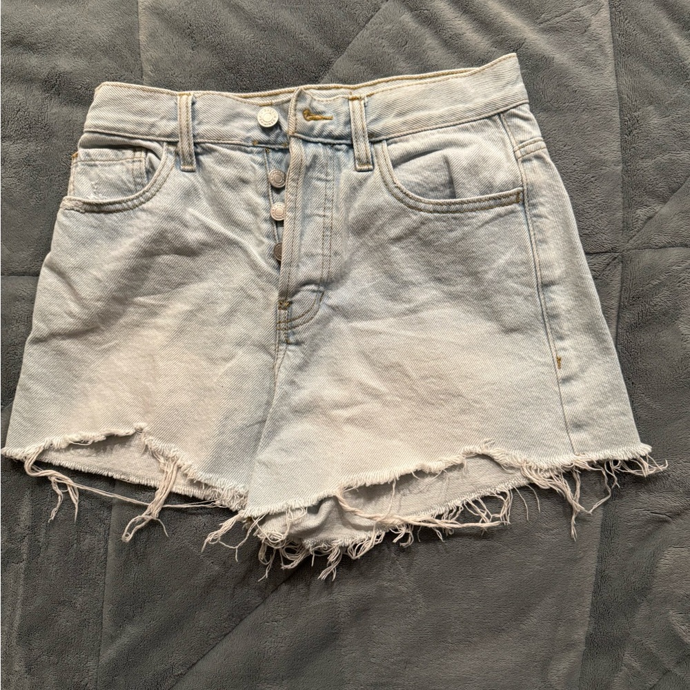 PacSun Vintage High Rise Light Blue Denim Shorts